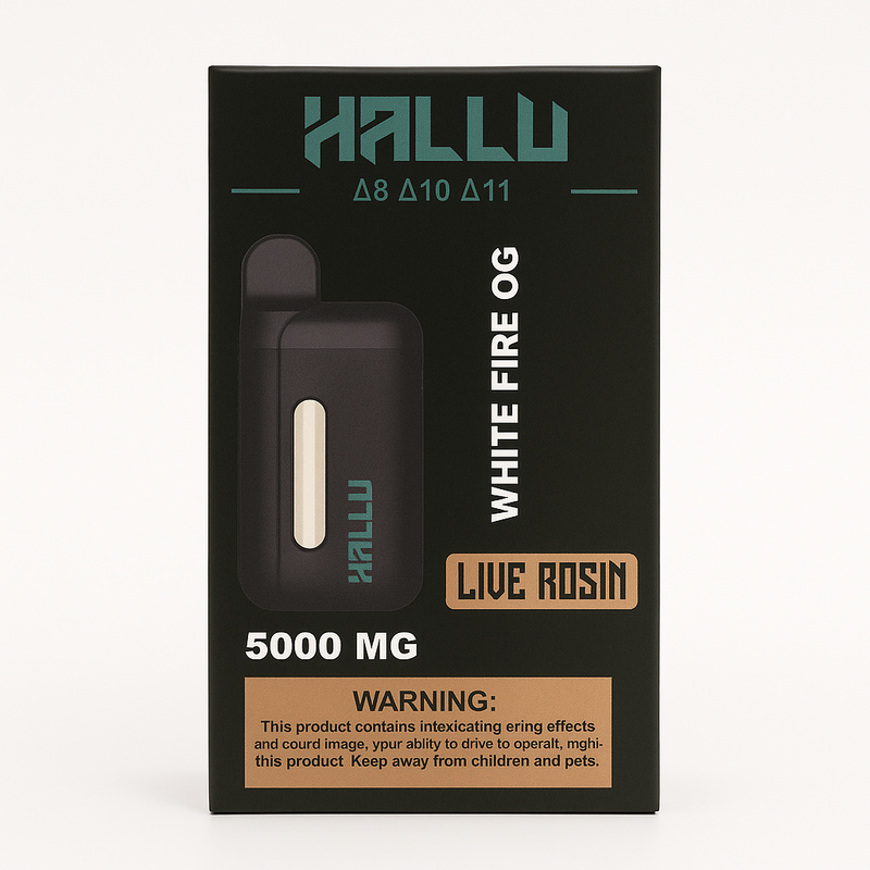 Pod Thc Hallu Labz • White Fire Og Live Resin - 5000 Mg + Kit Limpeza