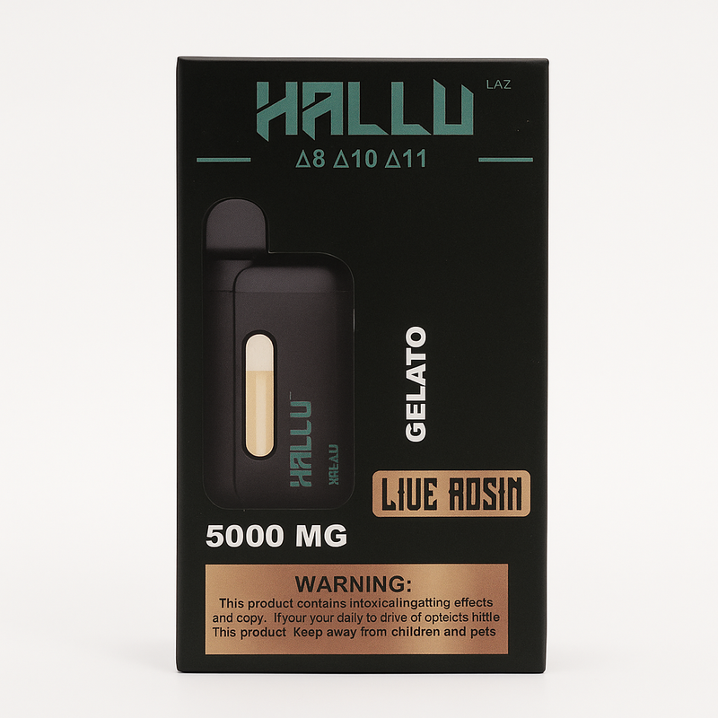 Pod Thc Hallu Labz • Gelato Live Resin - 5000 Mg + Kit Limpeza